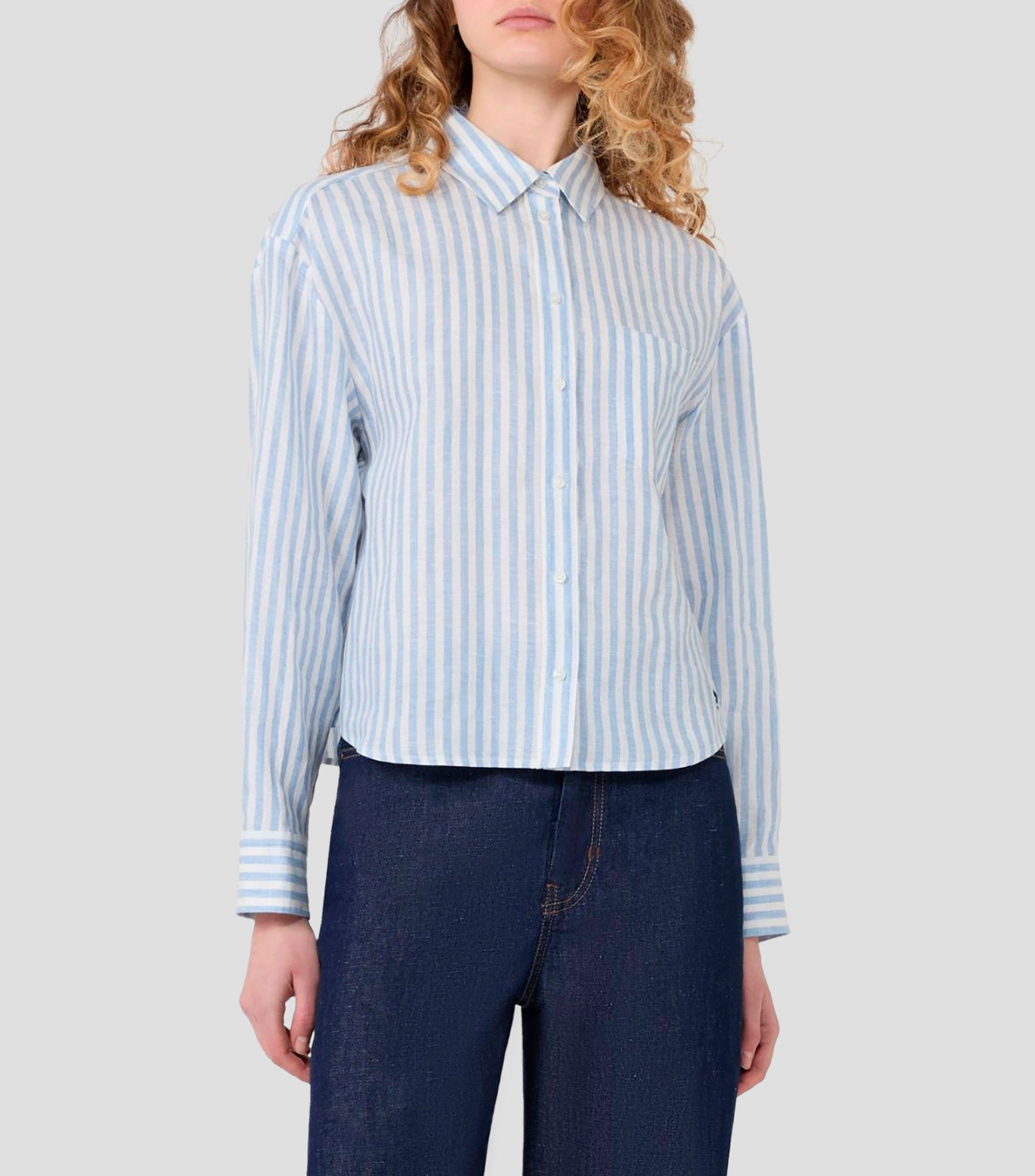 Camisa de rayas manga larga Mujer